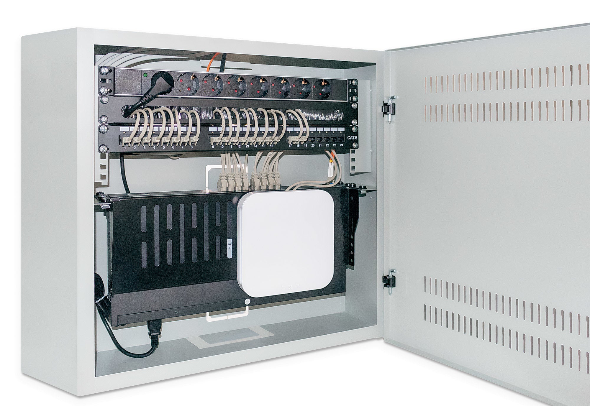 Intellinet 713641 étagère 2U/4U Rack monté sur le mur Gris