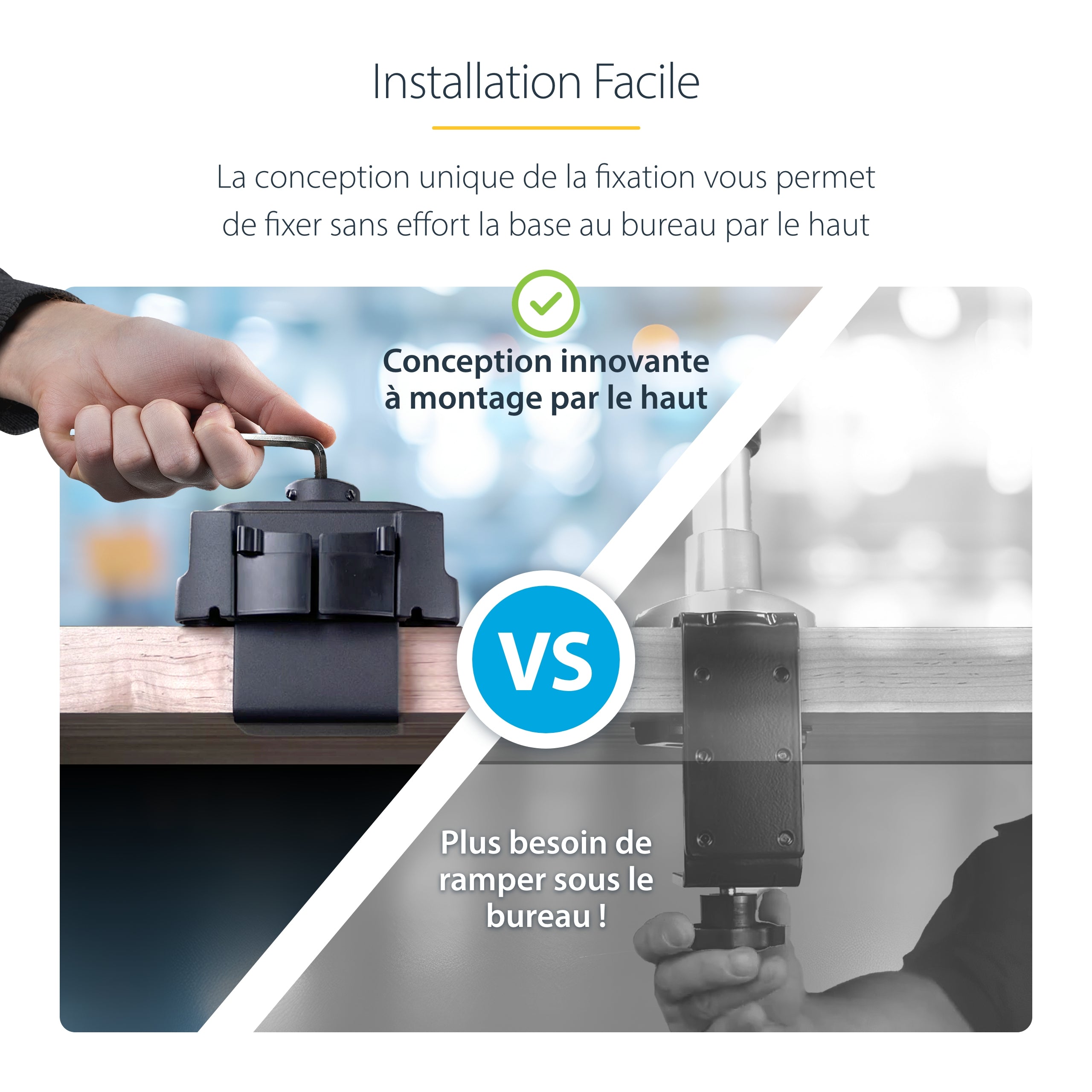 StarTech.com Support Double Écran PC - Bras Double Moniteur VESA - 32" 8kg - Empilables Verticalement - Porte 2 Écrans Hauteur Réglable/Articulé - Fixation Pince/Sillet