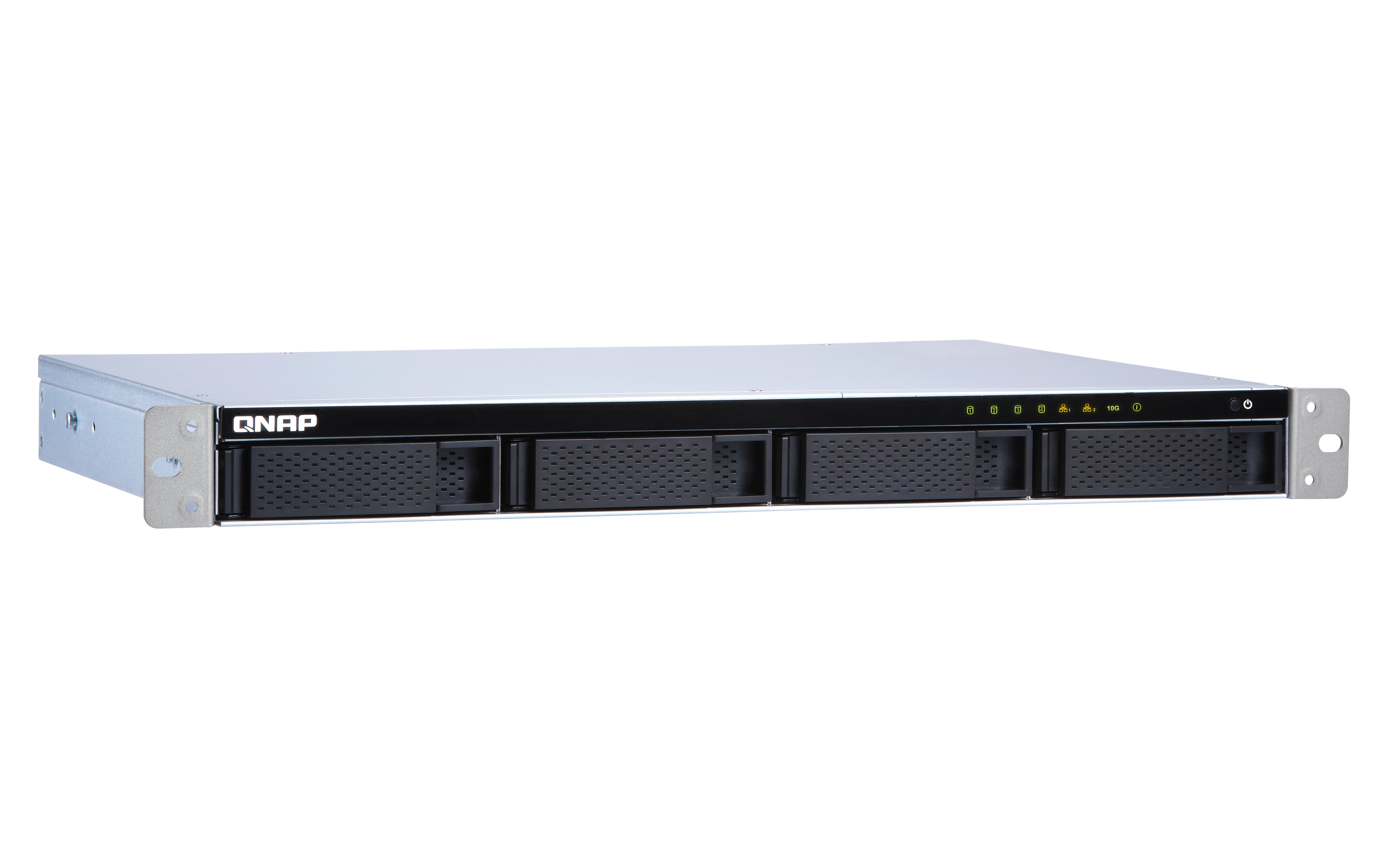QNAP TS-431XeU NAS Rack (1 U) Annapurna Labs Alpine AL-314 2 Go DDR3 0 To QNAP QTS Noir, Acier inoxydable