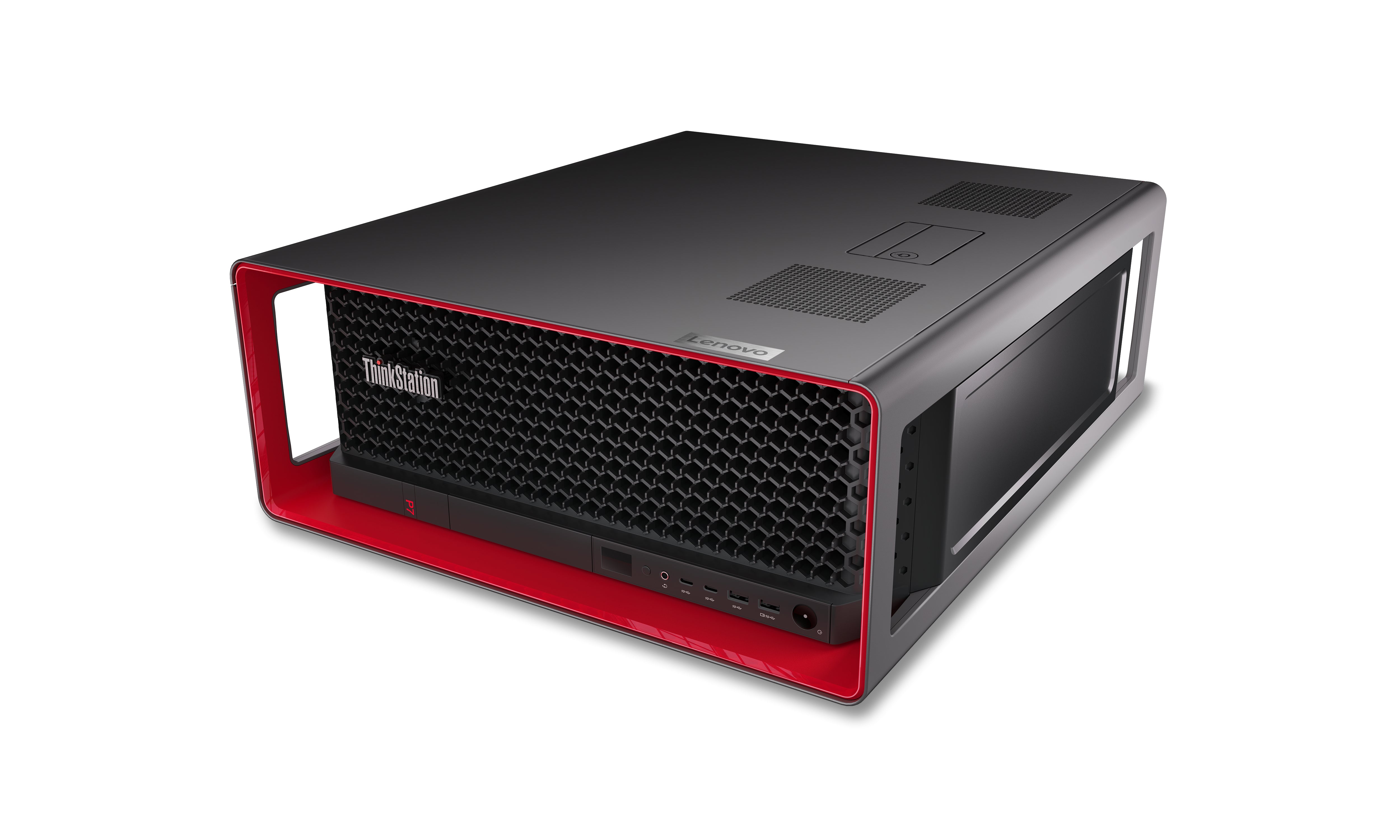 Lenovo ThinkStation P7 Intel® Xeon® W w5-3423 32 Go DDR5-SDRAM 1 To SSD Windows 11 Pro for Workstations Tower Station de travail Noir, Rouge