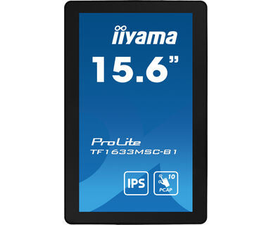 iiyama ProLite TF1633MSC-B1 écran plat de PC 39,6 cm (15.6") 1920 x 1080 pixels Full HD Écran tactile Noir