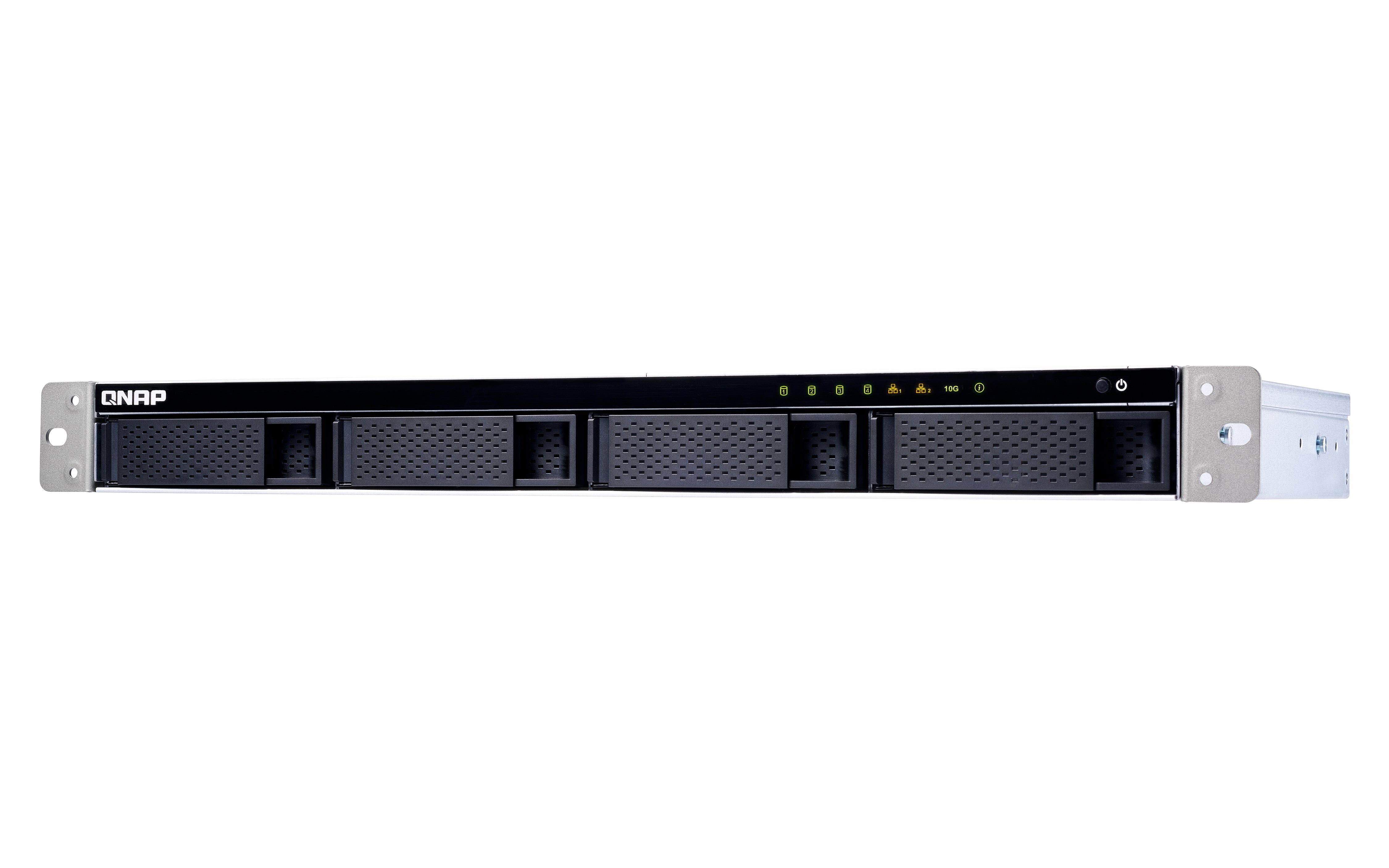 QNAP TS-431XeU NAS Rack (1 U) Annapurna Labs Alpine AL-314 2 Go DDR3 0 To QNAP QTS Noir, Acier inoxydable
