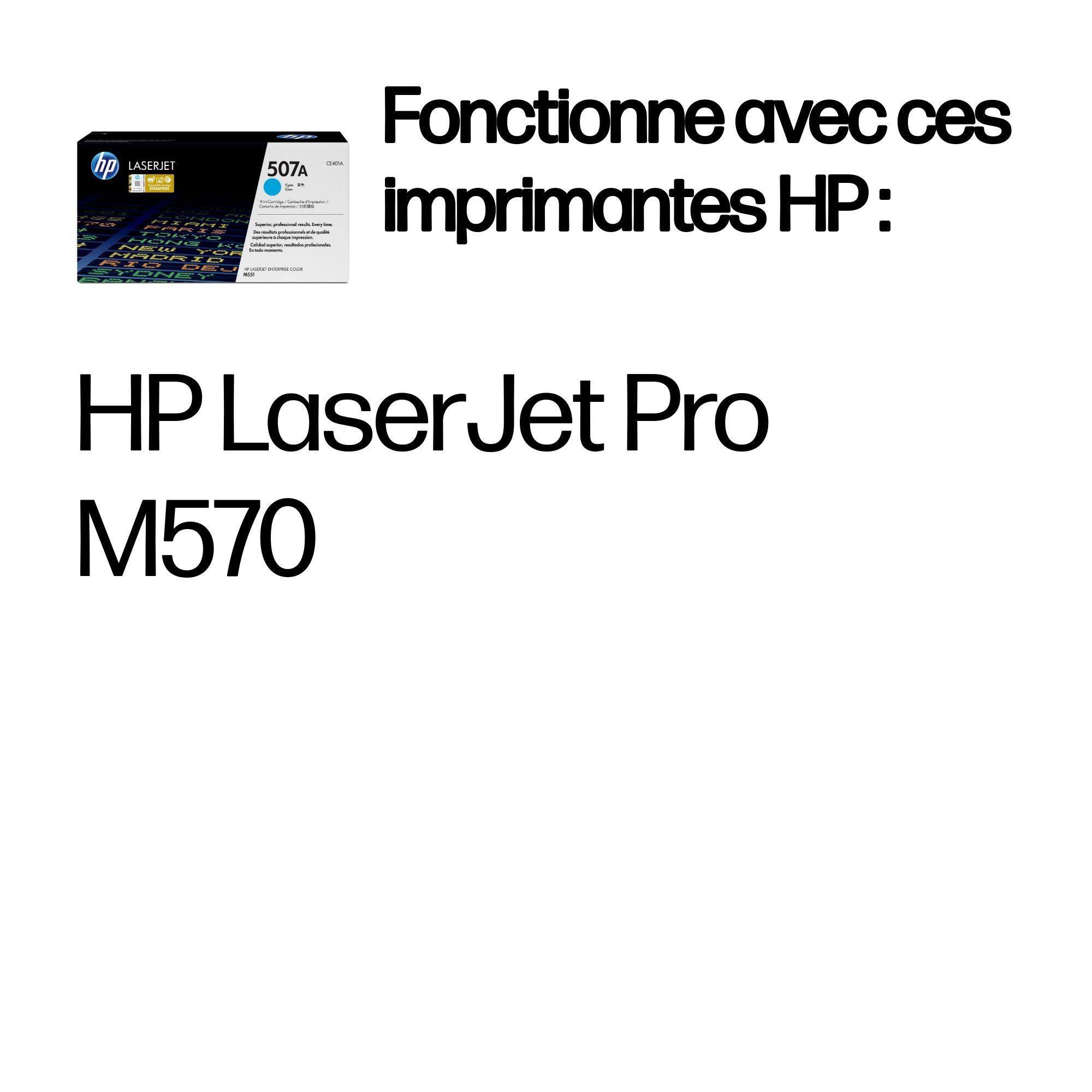 HP 507A toner LaserJet cyan authentique