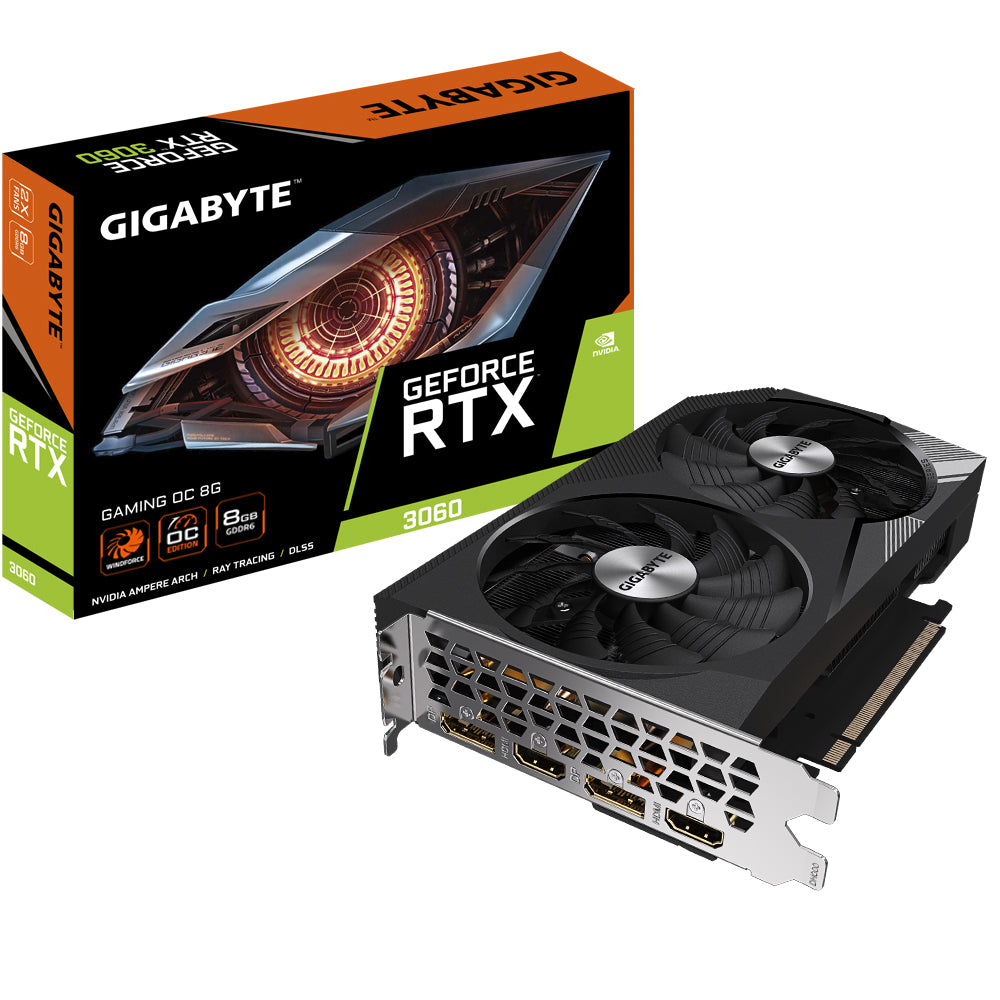 GIGABYTE GAMING GeForce RTX 3060 OC 8G (rev. 2.0) NVIDIA 8 Go GDDR6