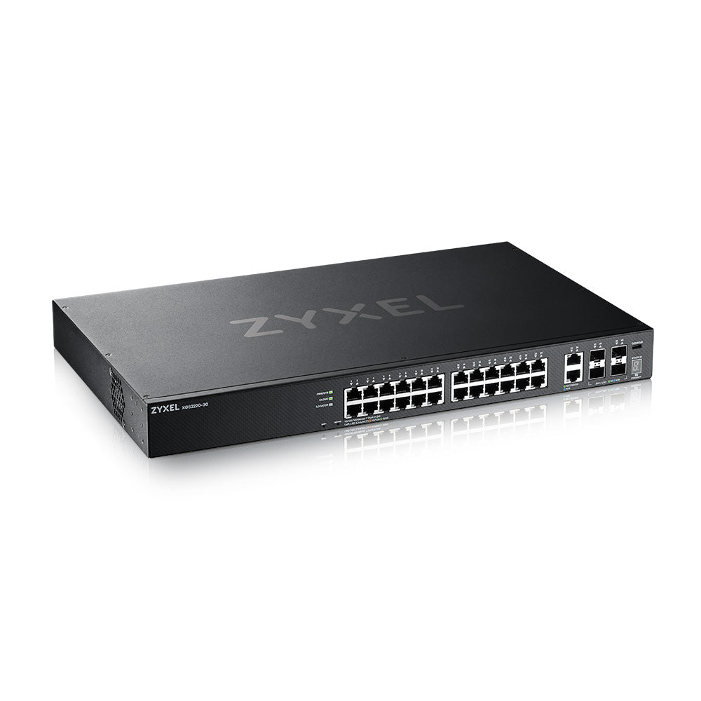 Zyxel XGS2220-30 Géré L3 Gigabit Ethernet (10/100/1000) Noir