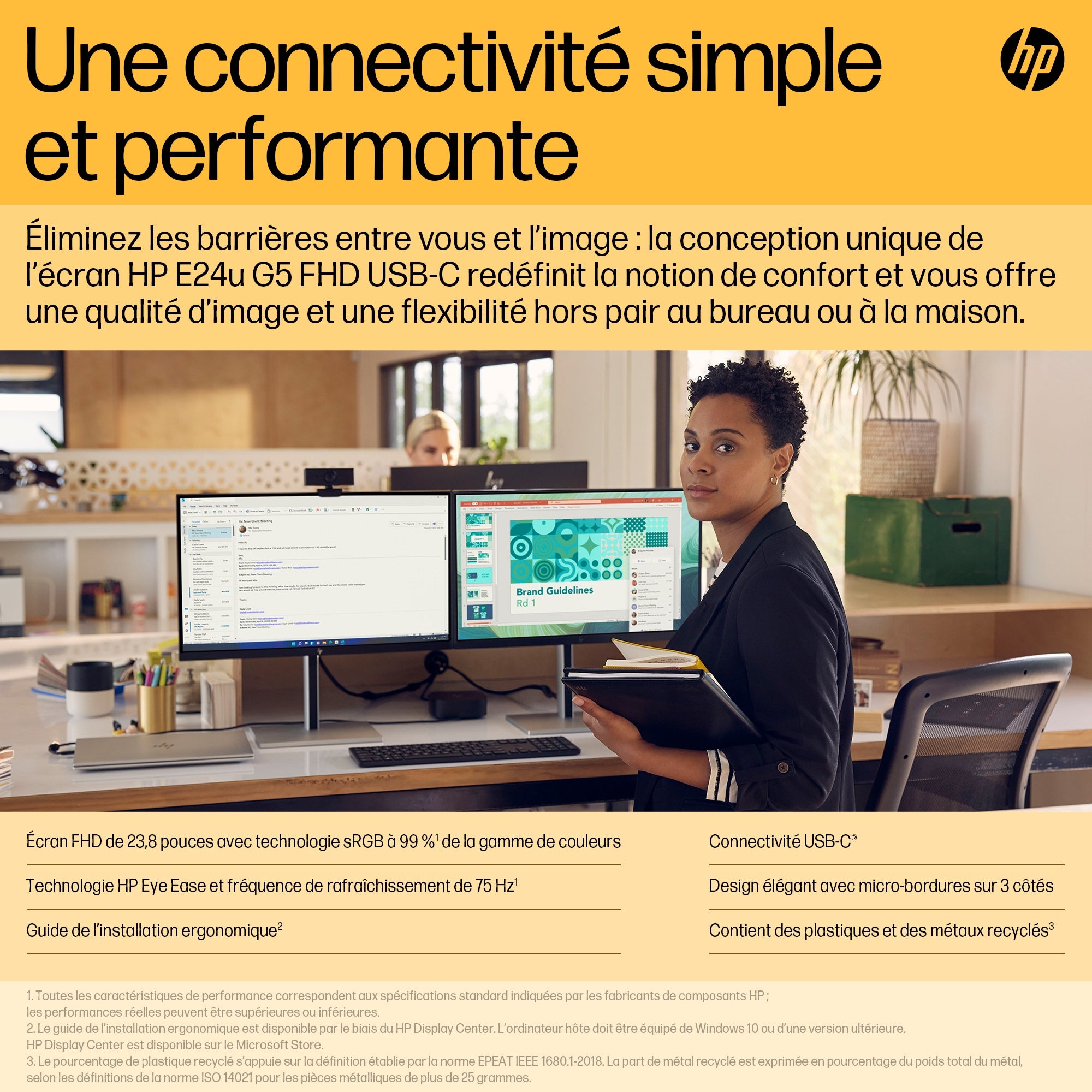 HP Écran USB-C FHD E24u G5