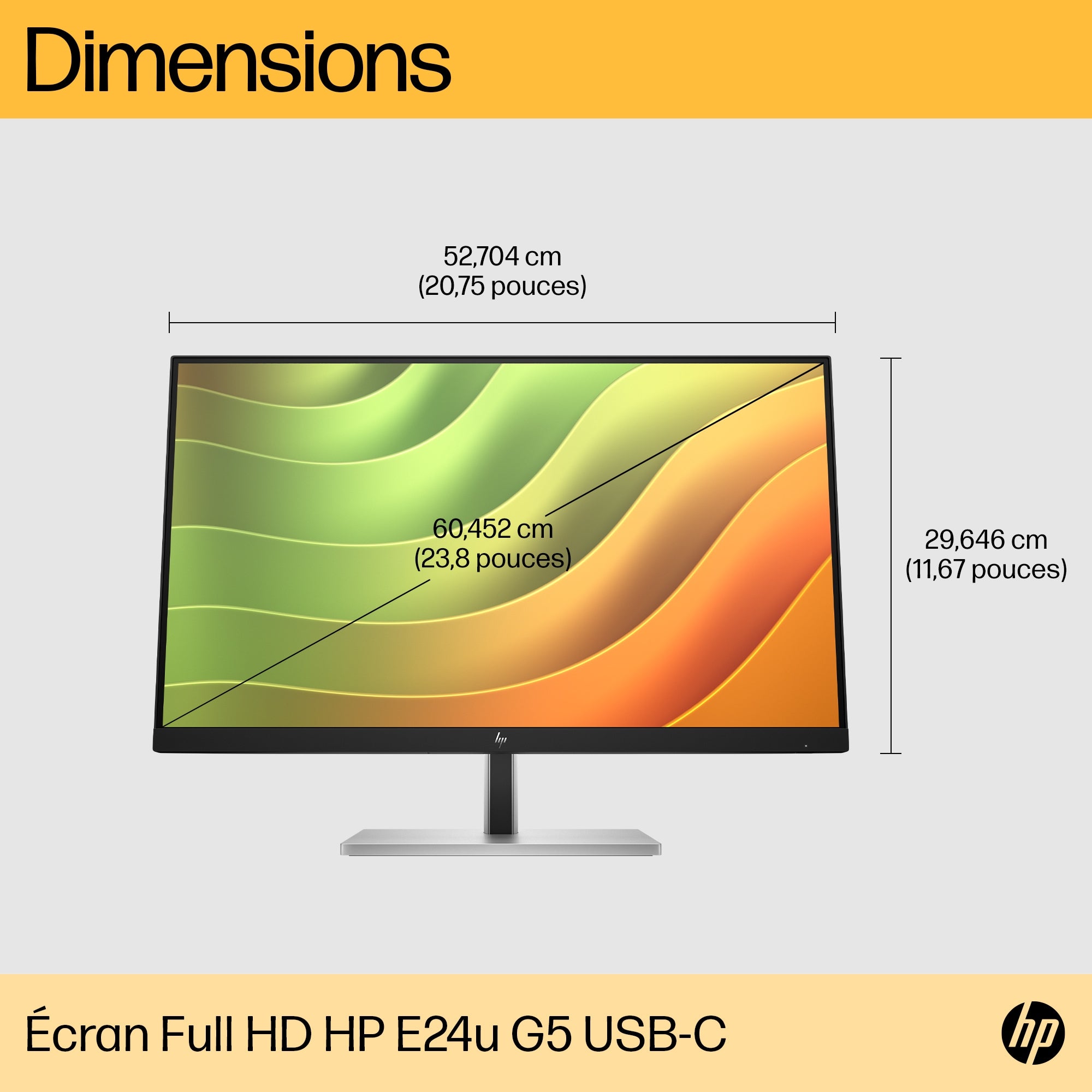HP Écran USB-C FHD E24u G5