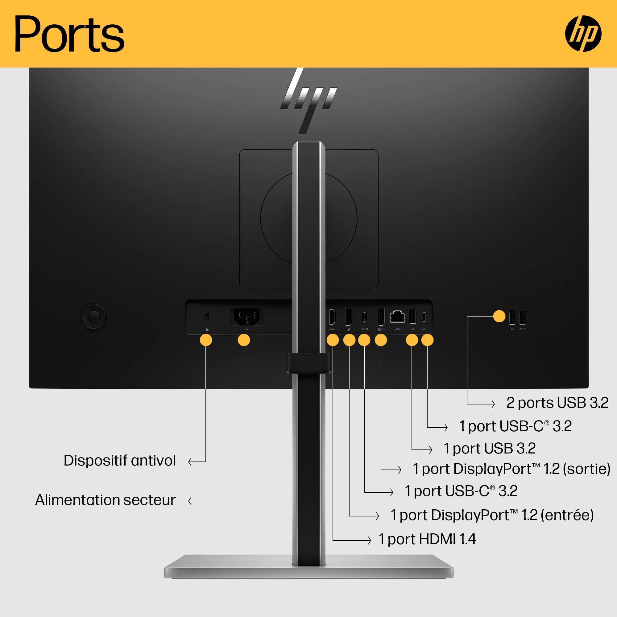 HP Écran USB-C FHD E24u G5
