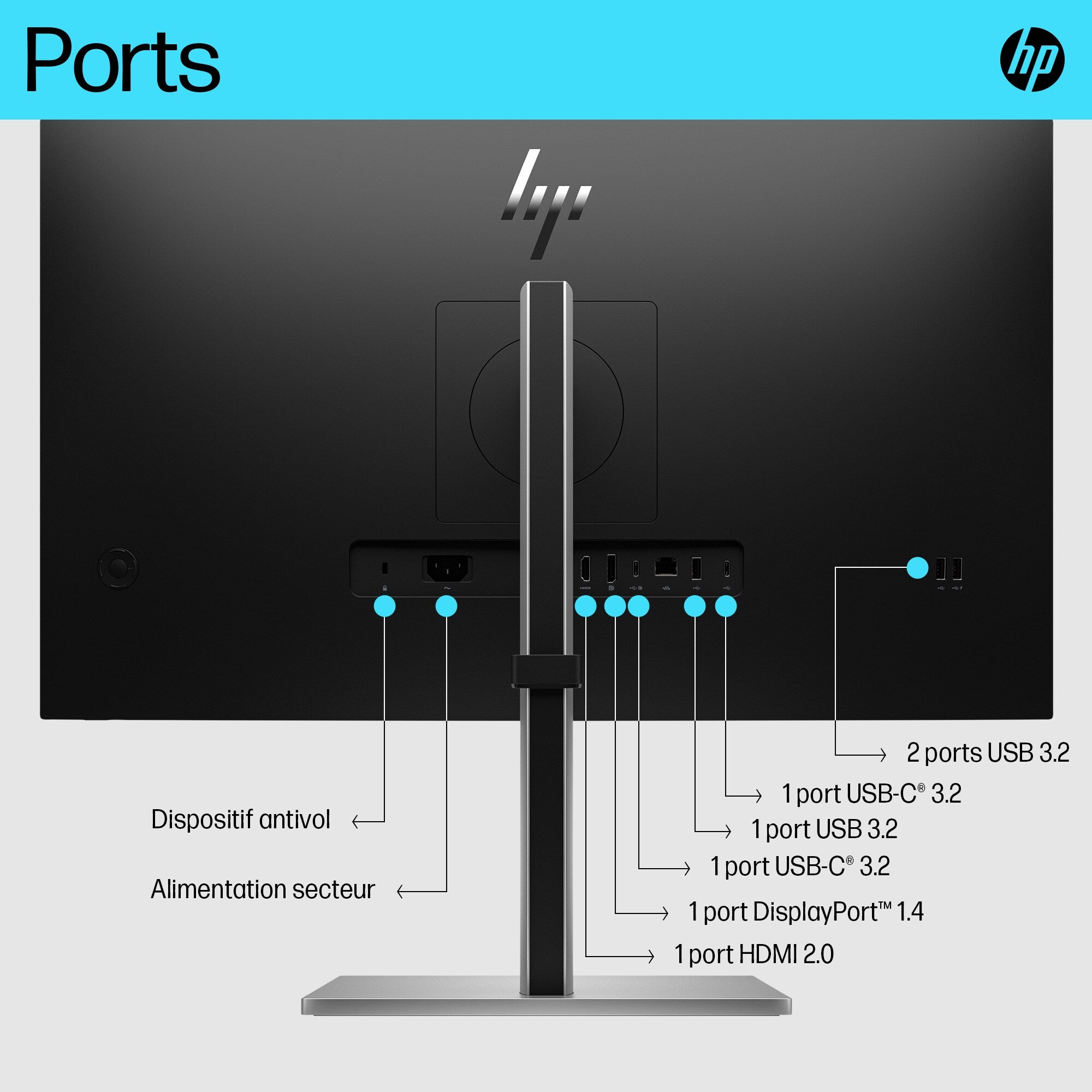 HP E-Series Écran USB-C 4K E27k G5