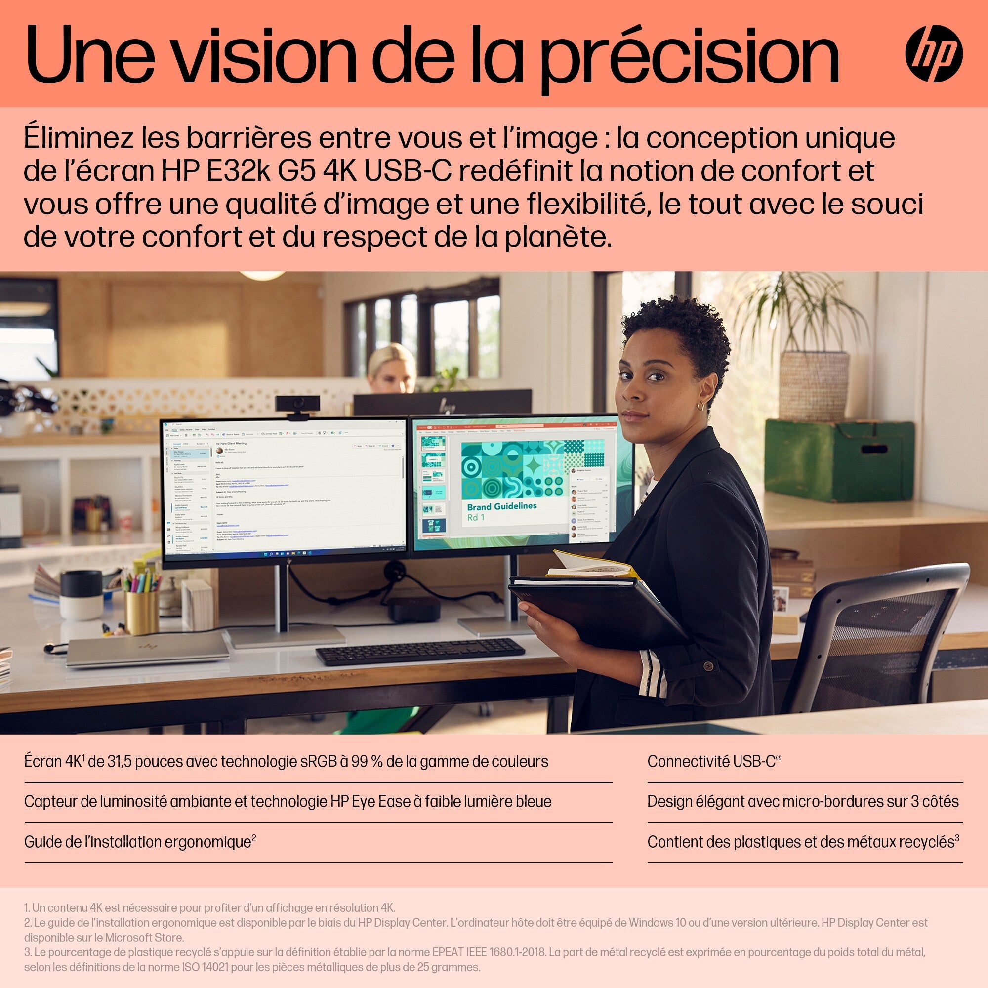 HP Écran USB-C 4K E32k G5