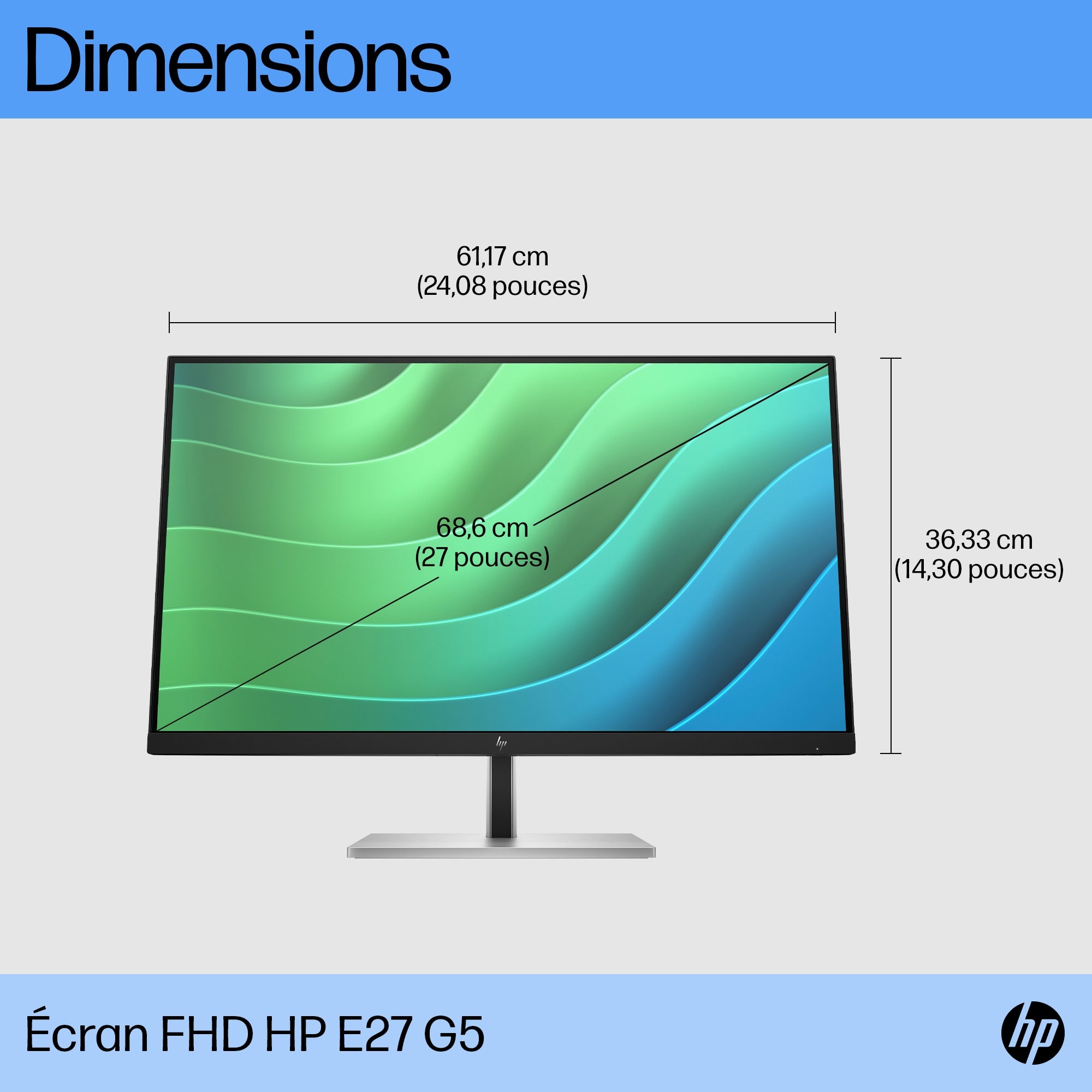 HP Écran FHD E27 G5