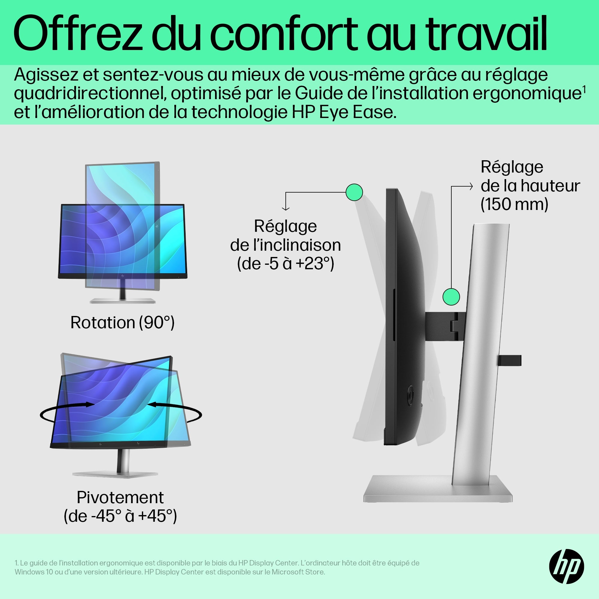 HP E-Series Écran FHD E22 G5