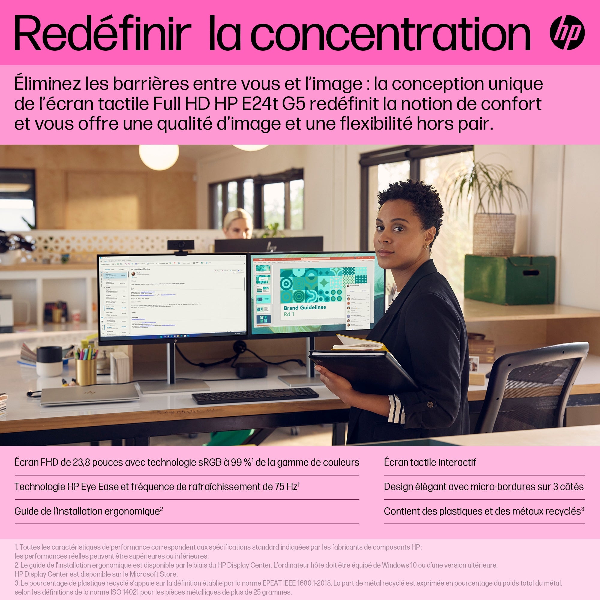 HP Écran tactile FHD E24t G5