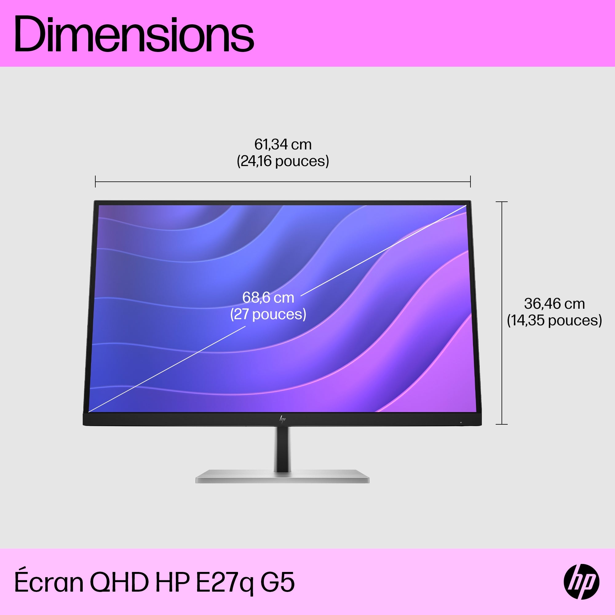 HP Écran QHD E27q G5