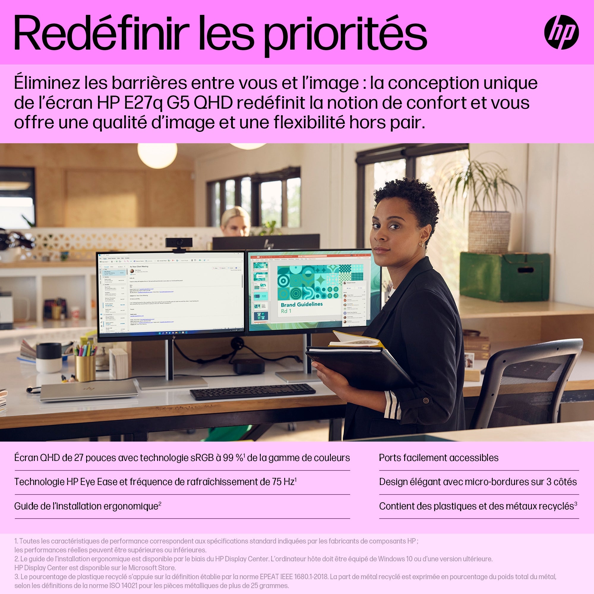 HP Écran QHD E27q G5