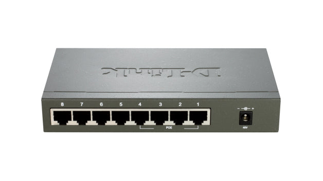 D-Link DES-1008PA commutateur réseau Non-géré Fast Ethernet (10/100) Connexion Ethernet, supportant l'alimentation via ce port (PoE) Noir