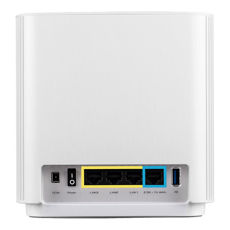 ASUS ZenWiFi AX XT8 (W-2-PK) routeur sans fil Gigabit Ethernet Tri-bande (2,4 GHz / 5 GHz / 5 GHz) Blanc