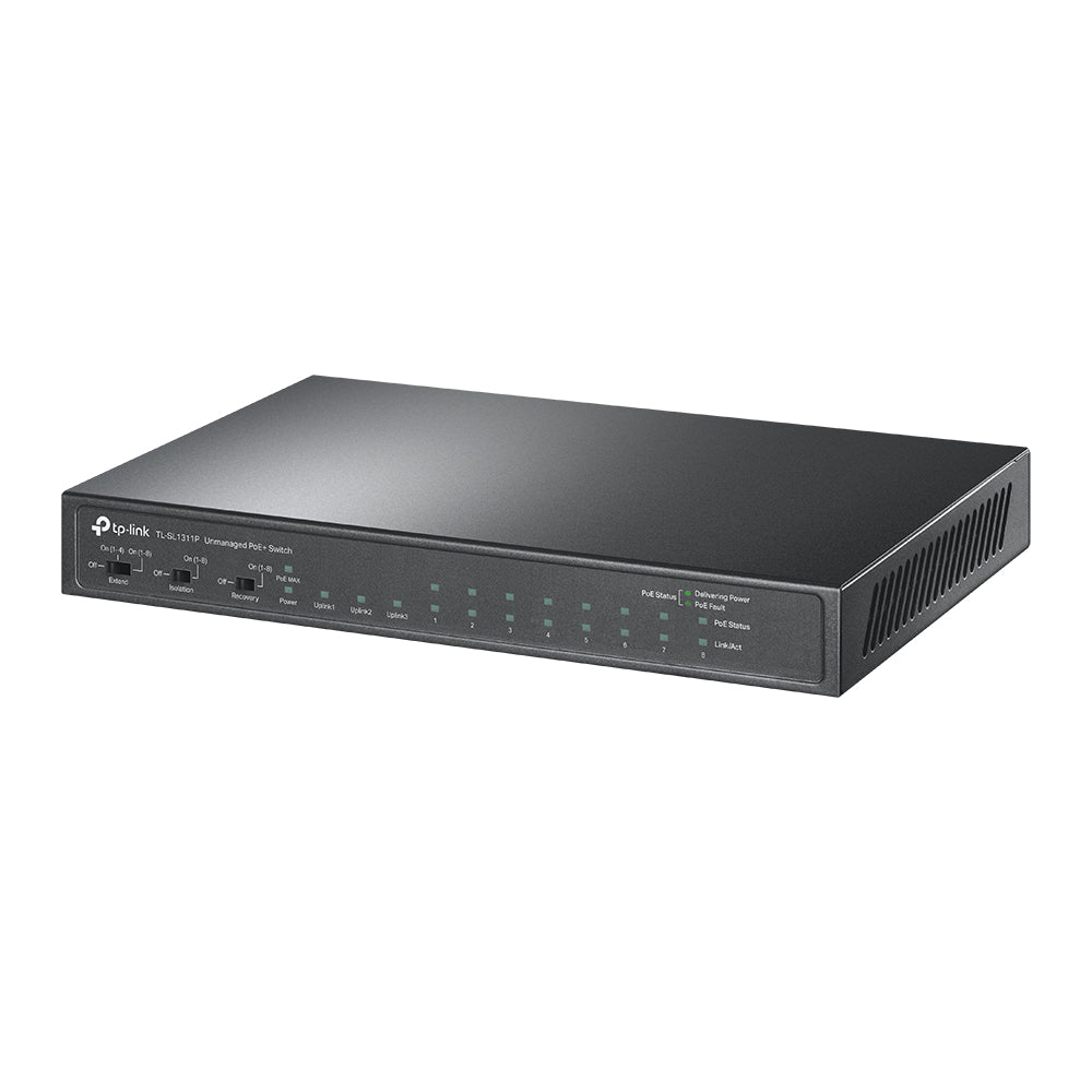TP-Link TL-SL1311P commutateur réseau Fast Ethernet (10/100) Connexion Ethernet, supportant l'alimentation via ce port (PoE) Noir