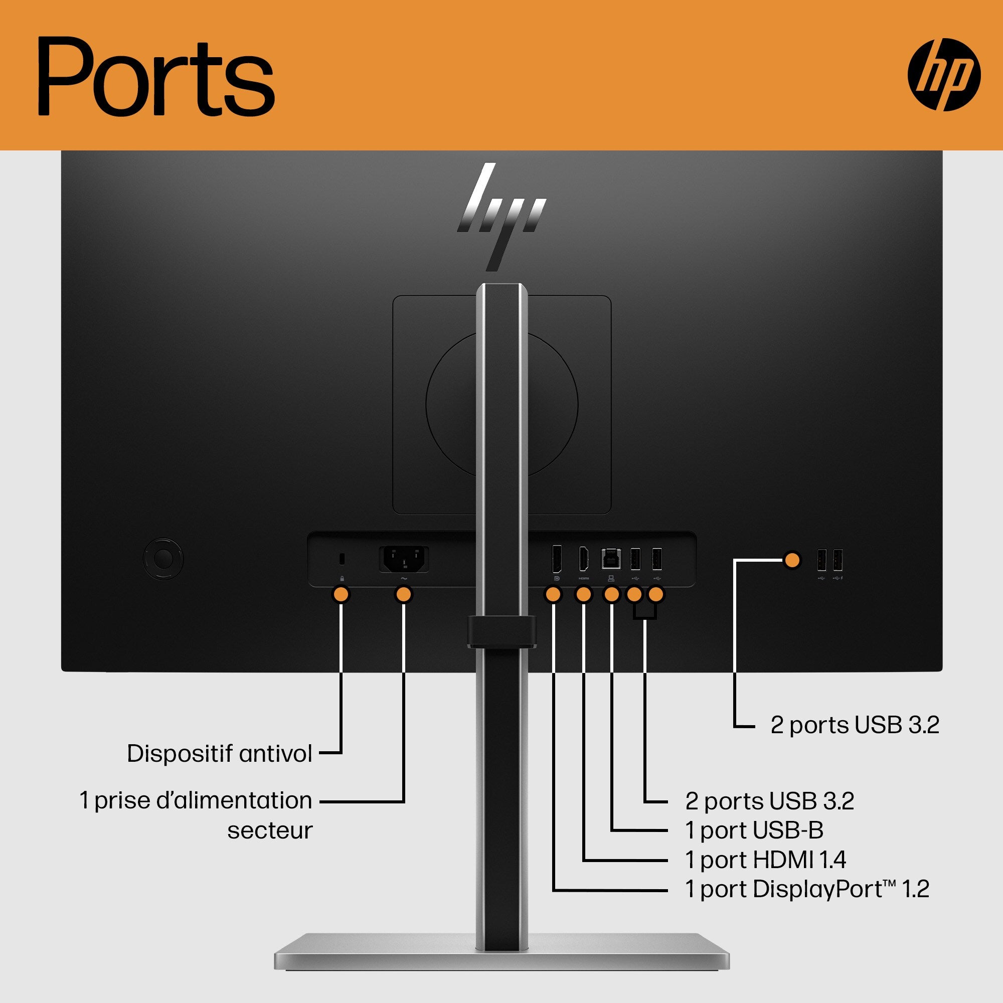 HP E-Series Écran FHD E24 G5