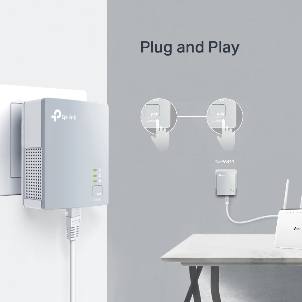 TP-Link PA411KIT 500 Mbit/s Ethernet/LAN Blanc 2 pièce(s)