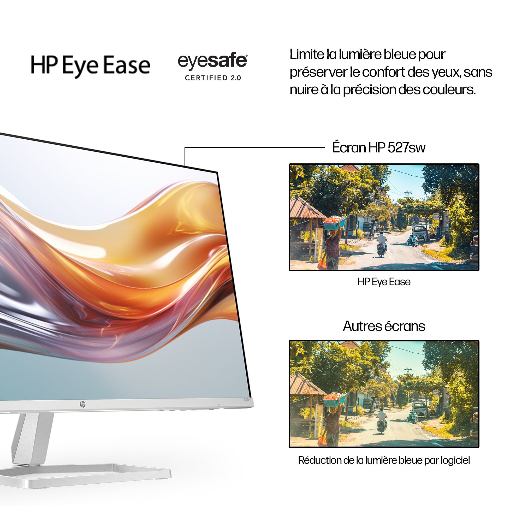 HP Écran Full HD blanc 27 pouces Série 5 - 527sw