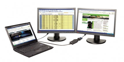 Lenovo USB 3.0 - DVI/VGA adaptateur graphique USB 2048 x 1152 pixels Noir