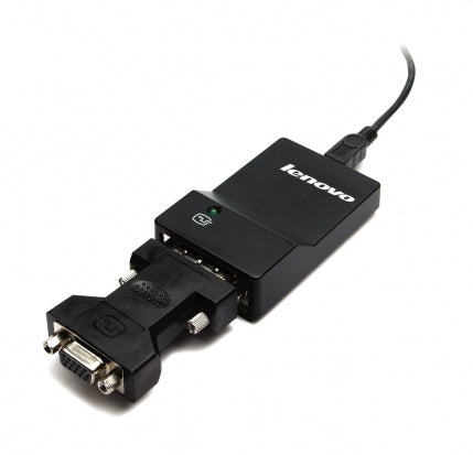 Lenovo USB 3.0 - DVI/VGA adaptateur graphique USB 2048 x 1152 pixels Noir