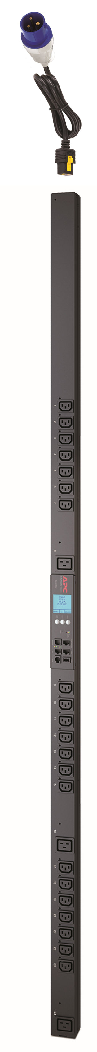 APC Rack PDU 2G, Metered by Outlet with Switching, ZeroU 16A 230V (21) C13 (3)