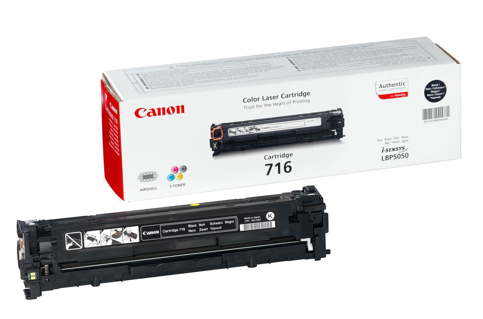 Canon Cartridge 716 Black Cartouche de toner 1 pièce(s) Original Noir