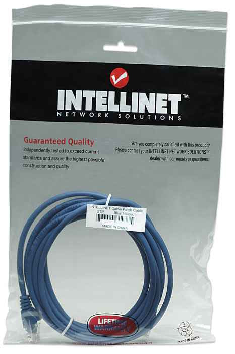 Intellinet 319829 câble de réseau Bleu 5 m Cat5e U/UTP (UTP)