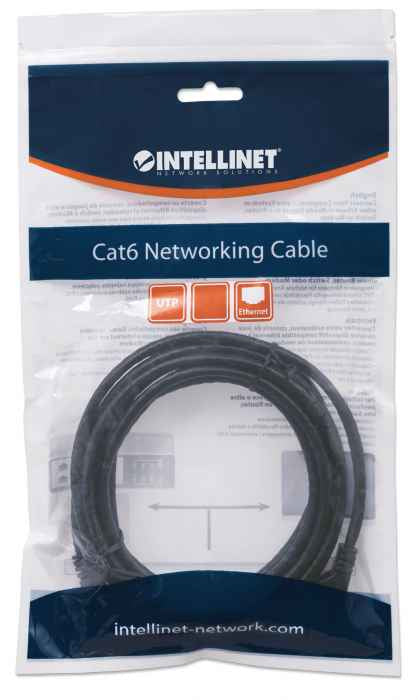 Intellinet 342032 câble de réseau Noir 0,5 m Cat6 U/UTP (UTP)