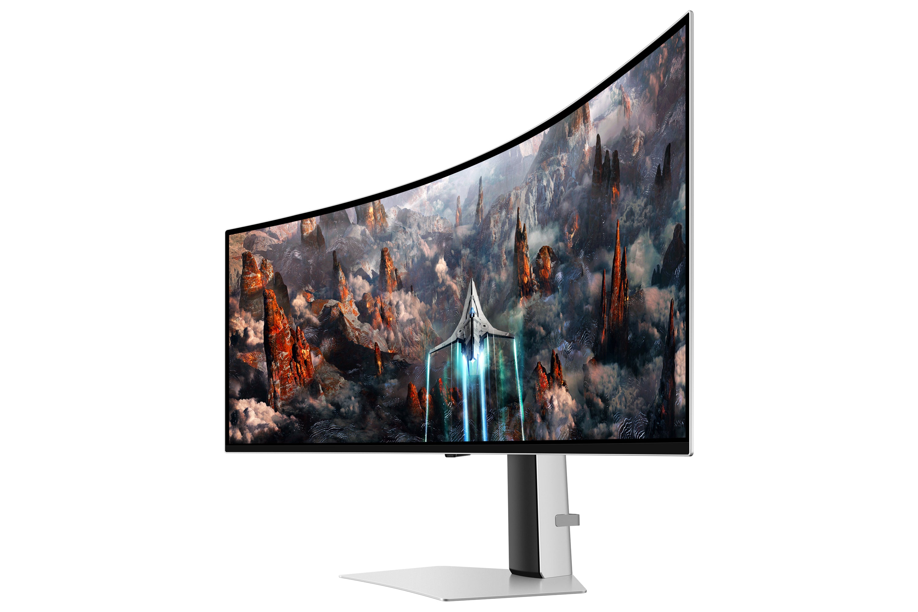 Samsung G93SC écran plat de PC 124,5 cm (49") 5120 x 1440 pixels Dual QHD OLED Argent