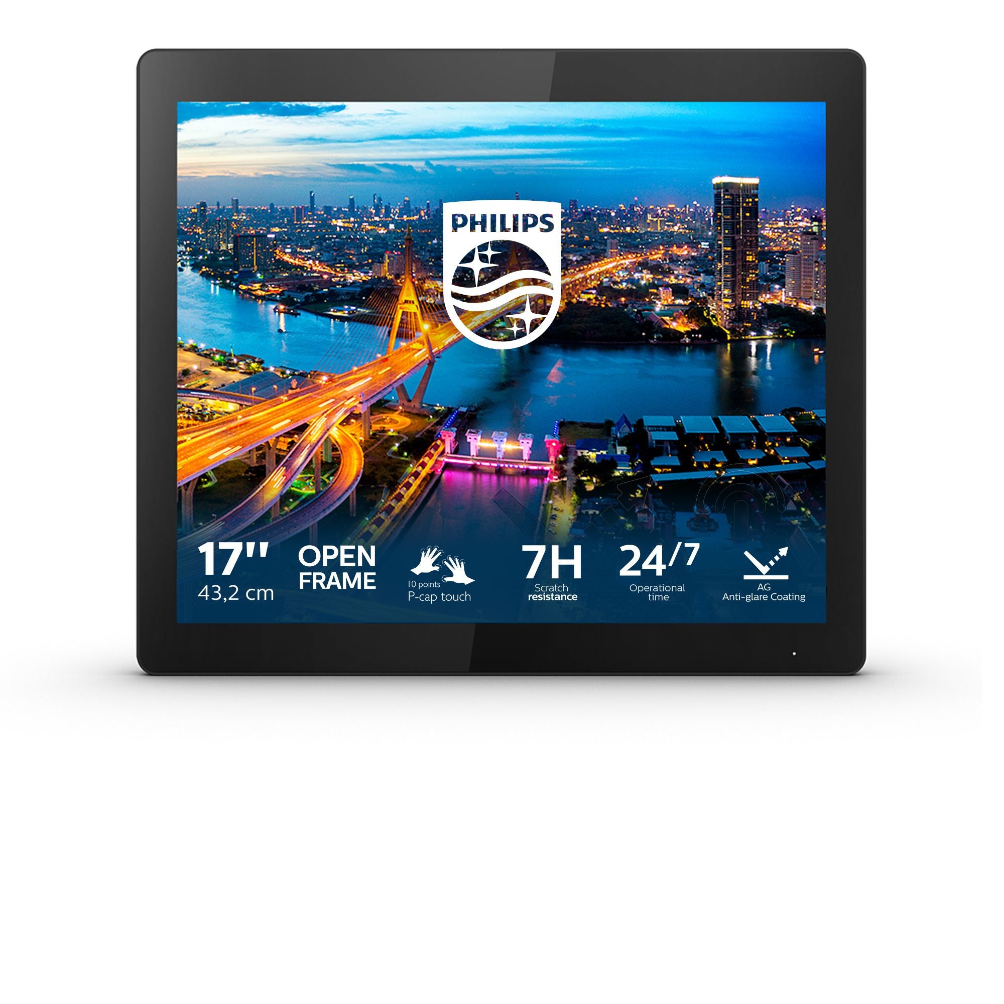 Philips B Line 172B1TFL/00 écran plat de PC 43,2 cm (17") 1280 x 1024 pixels LED Écran tactile Noir