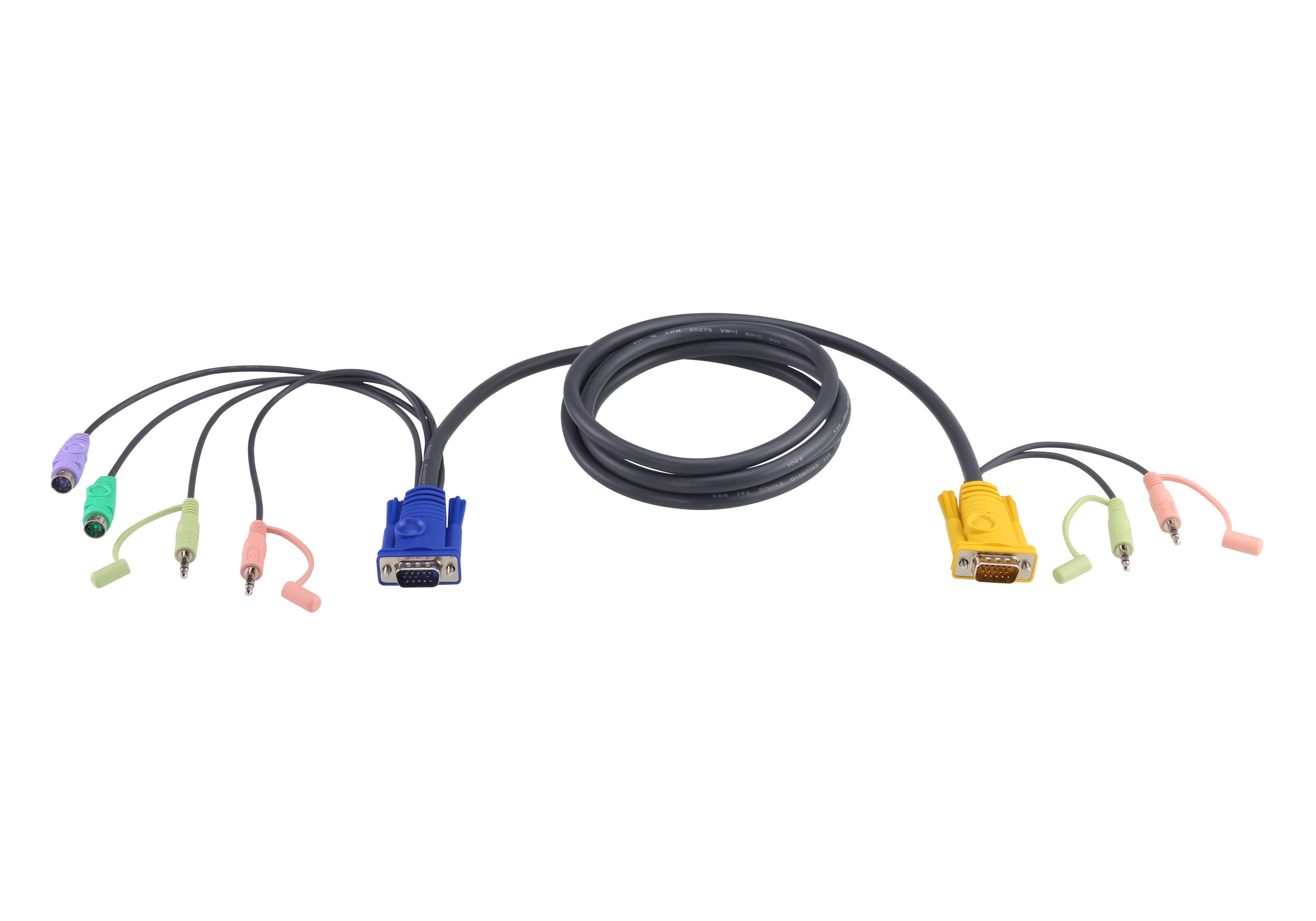ATEN Câble KVM 1,8m PS/2 avec SPHD 3 en 1 et audio