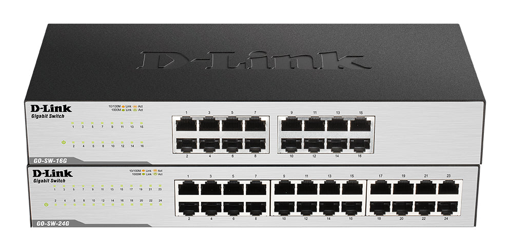 D-Link GO-SW-24G Non-géré L2 Gigabit Ethernet (10/100/1000) 1U Noir