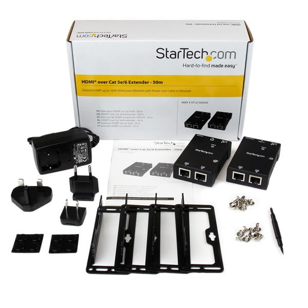StarTech.com Transmetteur Prolongateur HDMI sur Cat5 /Cat6 avec Power over Cable - Extender HDMI RJ45 - 50m