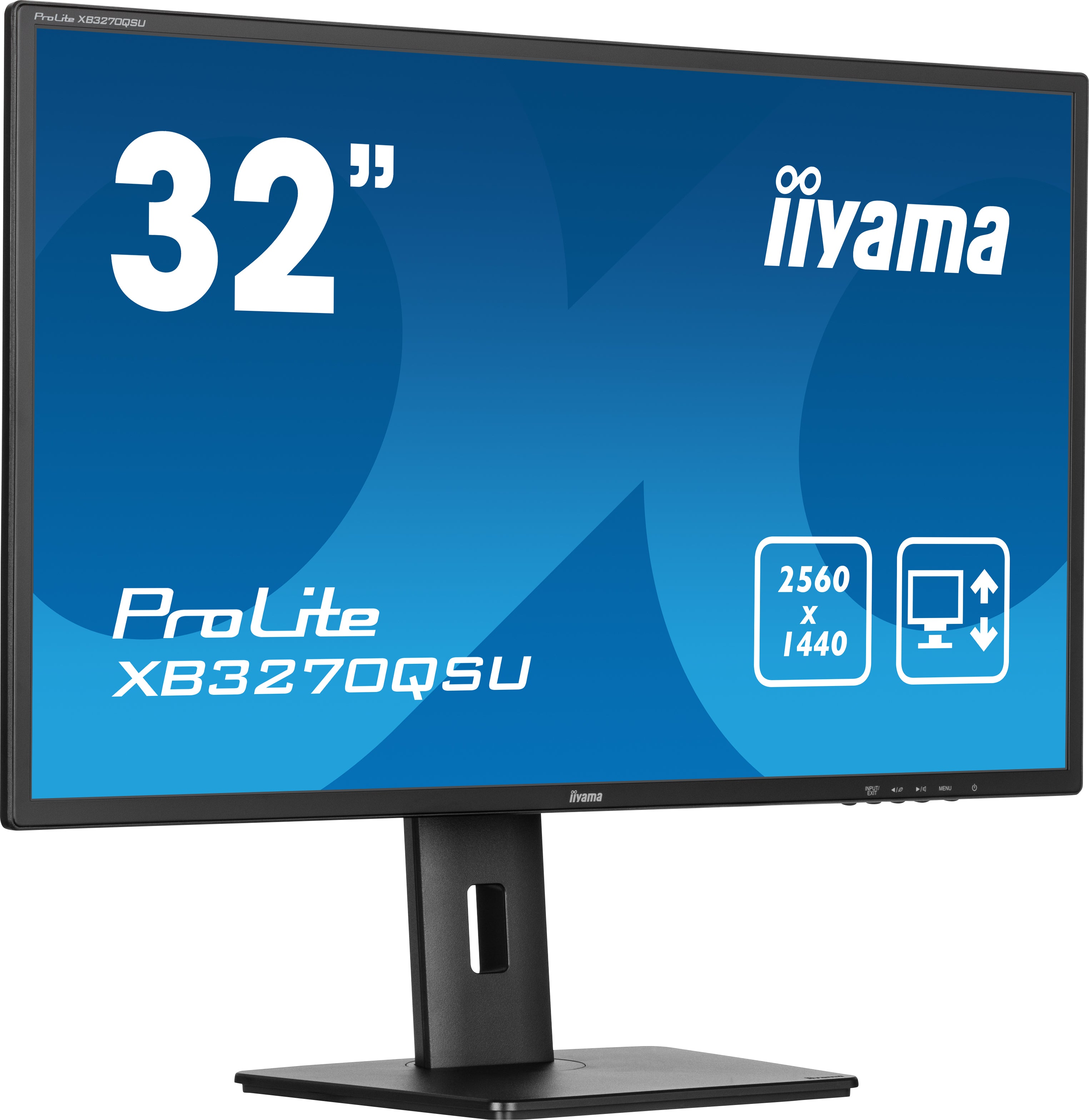 iiyama ProLite XB3270QSU-B1 écran plat de PC 81,3 cm (32") 2560 x 1440 pixels Wide Quad HD LED Noir
