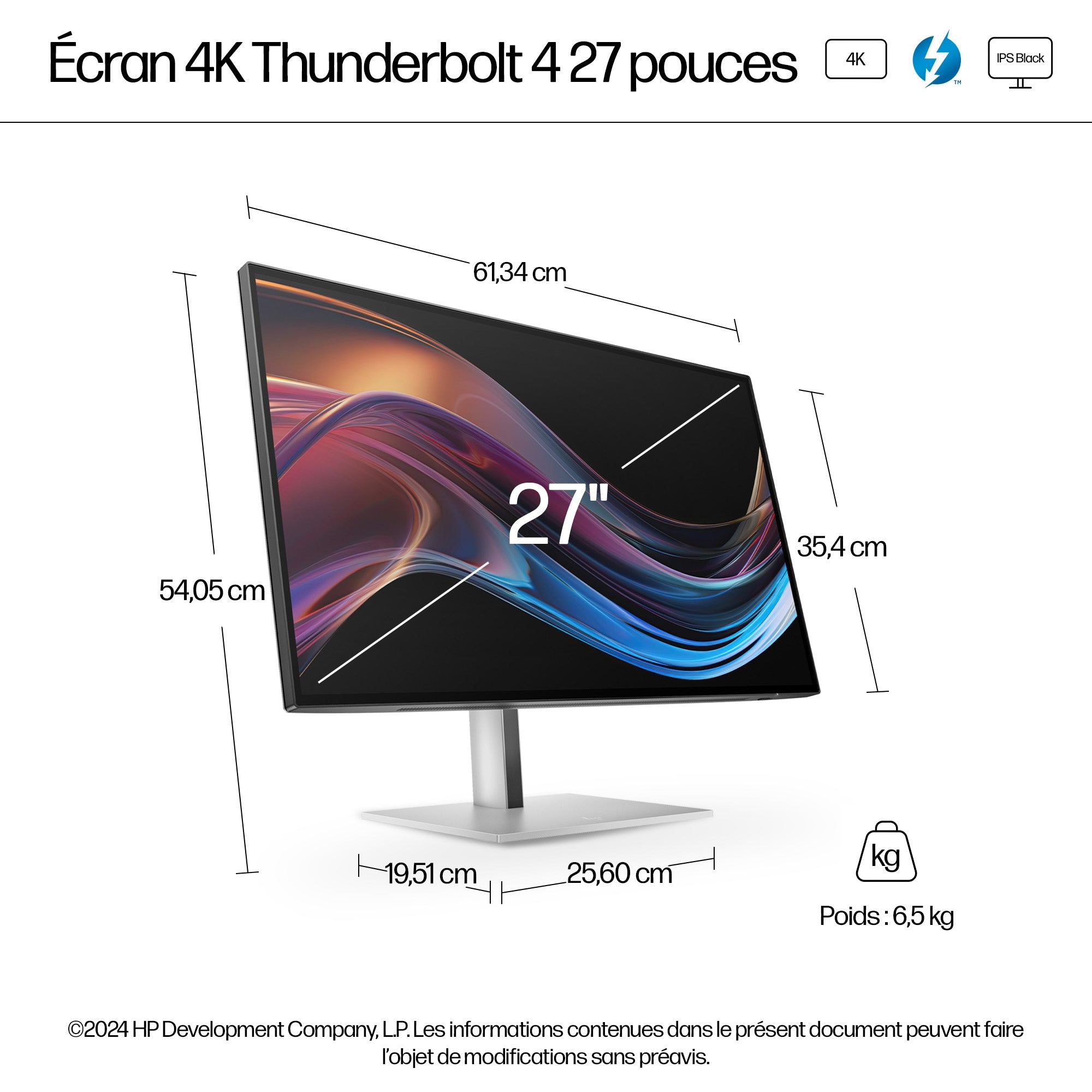 HP Écran 4K Thunderbolt 4 Series 7 Pro 27 pouces - 727pk