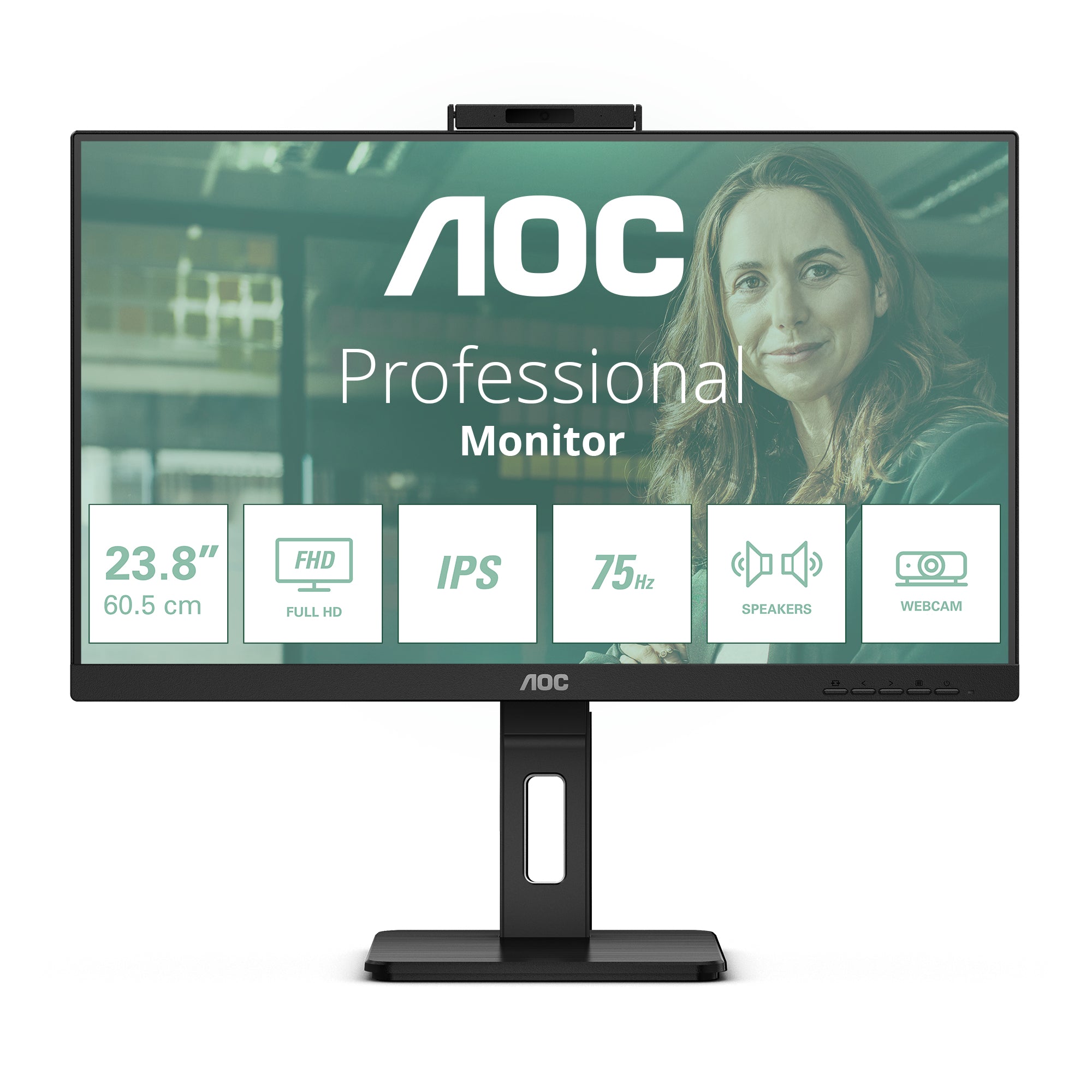 AOC 24P3QW écran plat de PC 60,5 cm (23.8") 1920 x 1080 pixels Full HD Noir