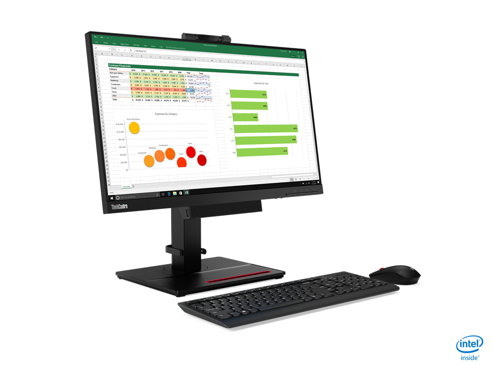 Lenovo ThinkCentre Tiny-In-One écran plat de PC 60,5 cm (23.8") 1920 x 1080 pixels Full HD LED Noir