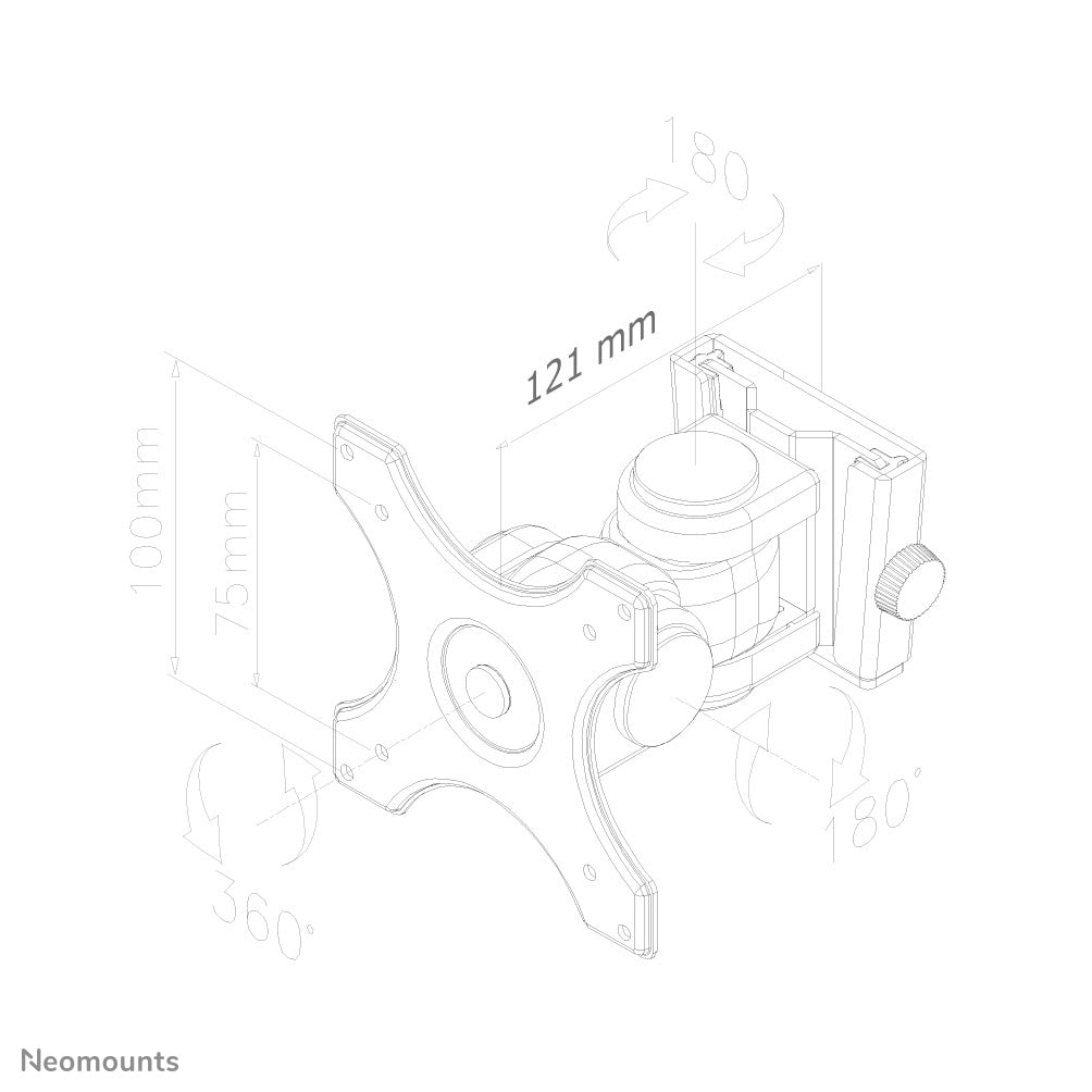 Neomounts FPMA-W250BLACK Support pour écran mural 10-30" - orientable