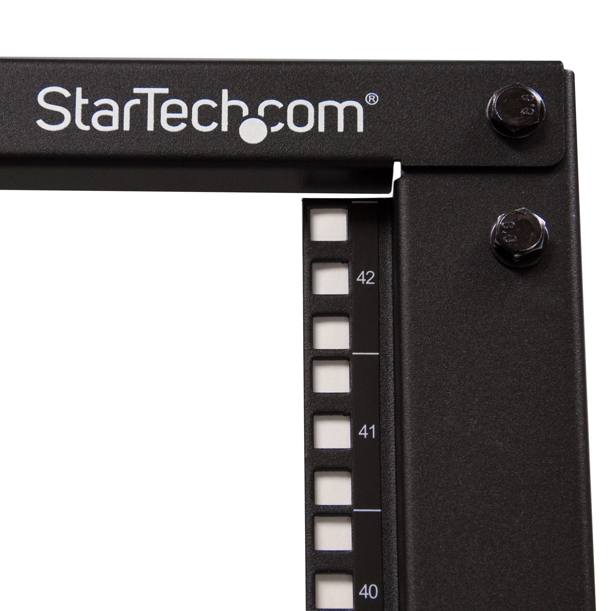 StarTech.com Rack Serveur Mobile 42U à 4 Montants, Rack Réseau 19" à 4 Montants avec Roulettes, Rack Roulant avec Profondeur Ajustable pour PC/AV/Données/IT - Roulettes, Pieds de Mise à Niveau ou Montage au Sol