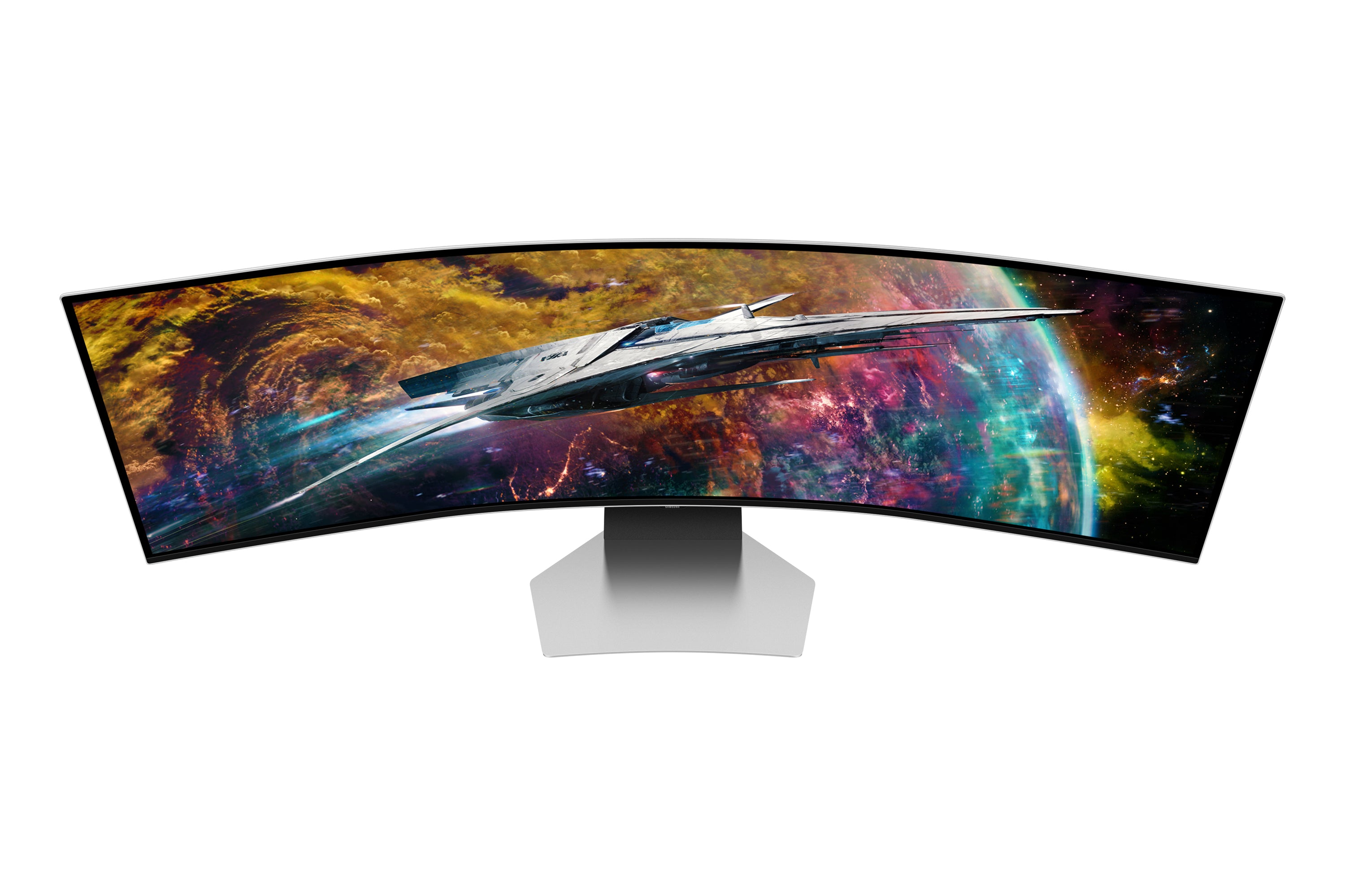 Samsung G95SC écran plat de PC 124,5 cm (49") 5120 x 1440 pixels Dual QHD OLED Argent