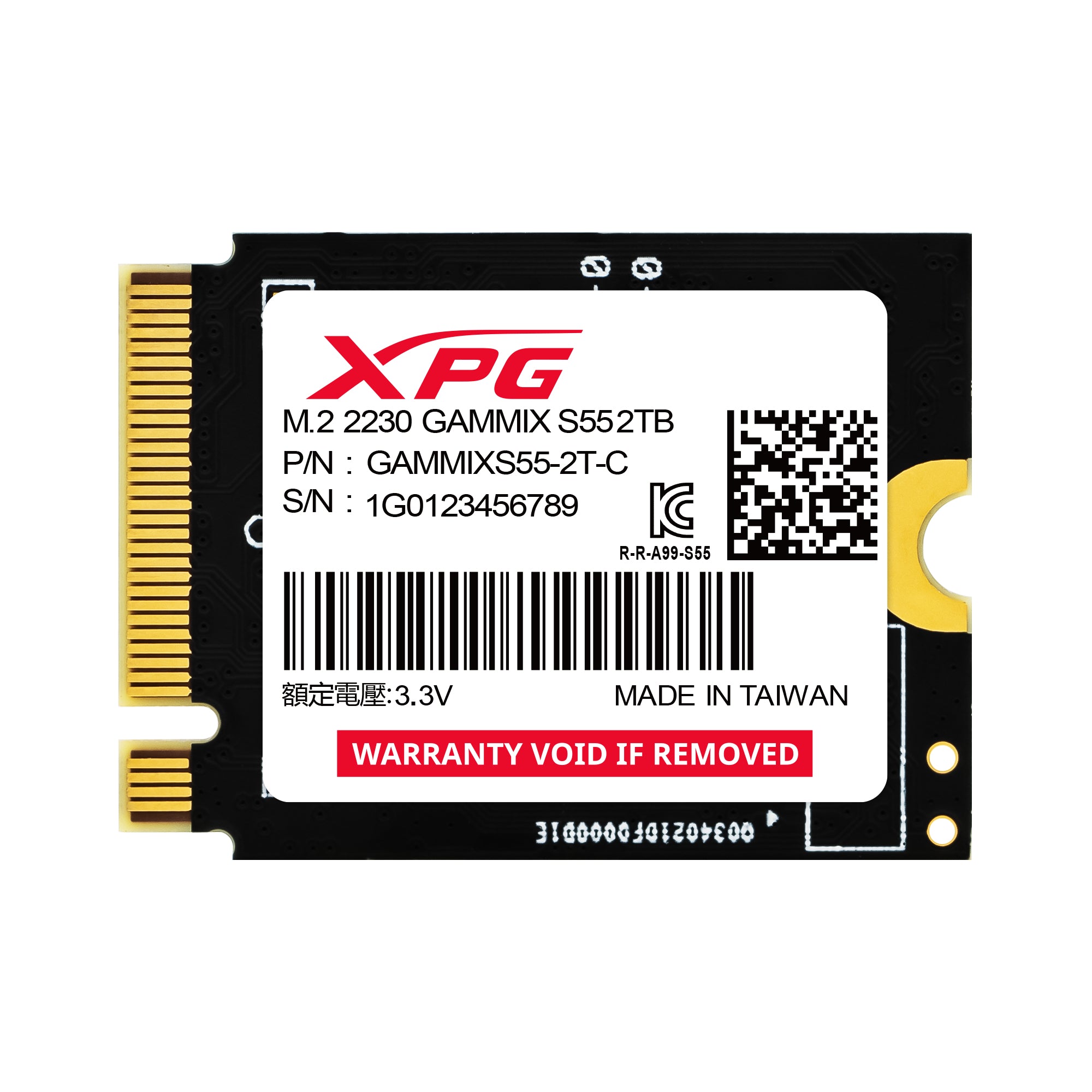 ADATA GAMMIX S55 2 To M.2 PCI Express 4.0 NVMe 3D NAND