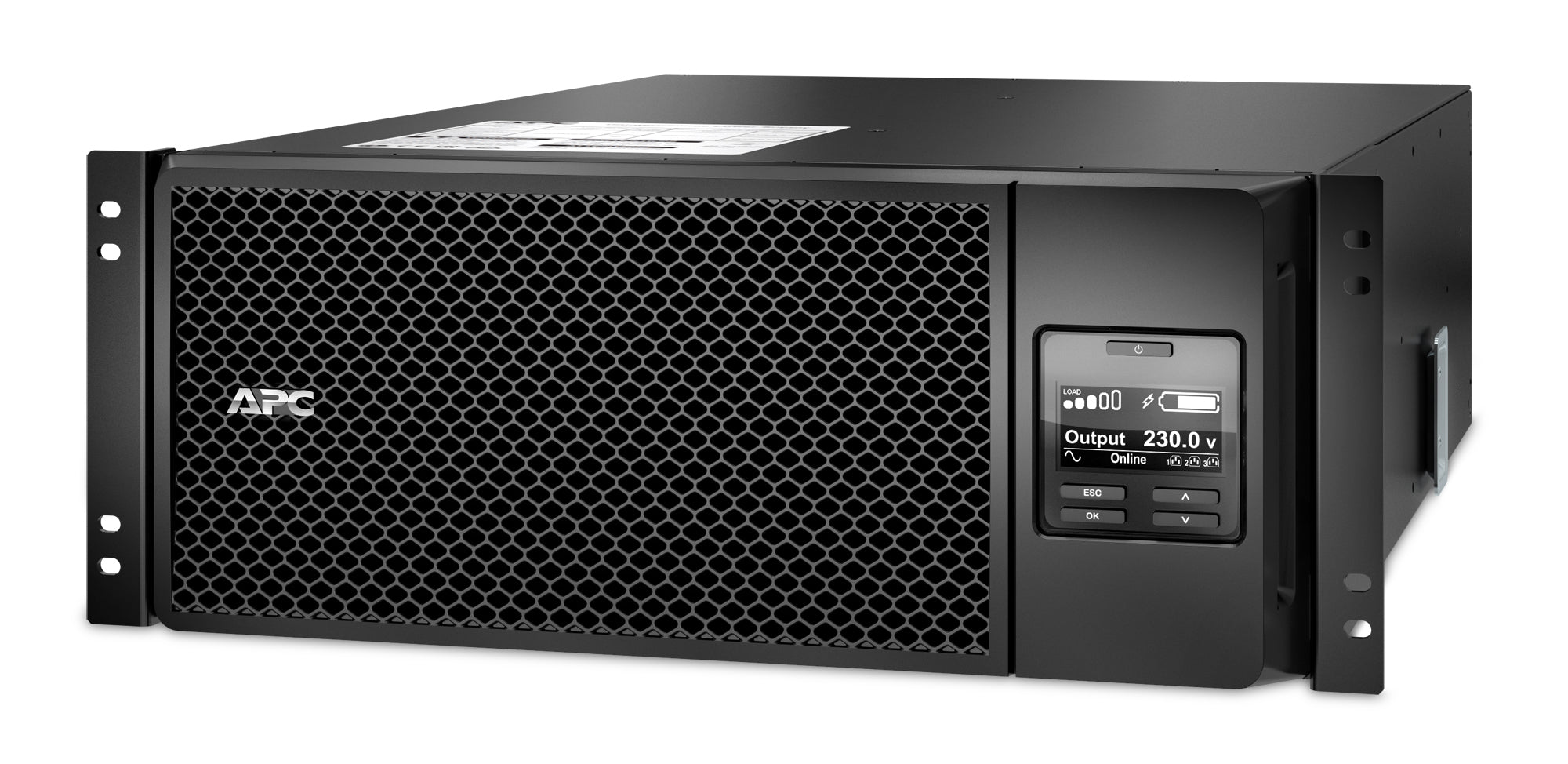 APC Smart-UPS On-Line SRT6KRMXLI - 6kW/VA, 6x C13, 4x C19, sortie monophasée câblée, montable en rack, NMC intégré
