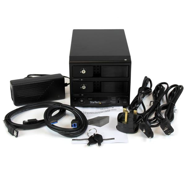 StarTech.com Boîtier USB 3.0 / eSATA sans tiroir pour 2 disques durs SATA III 3,5" avec UASP, SATA 6Gb/s et échange à chaud