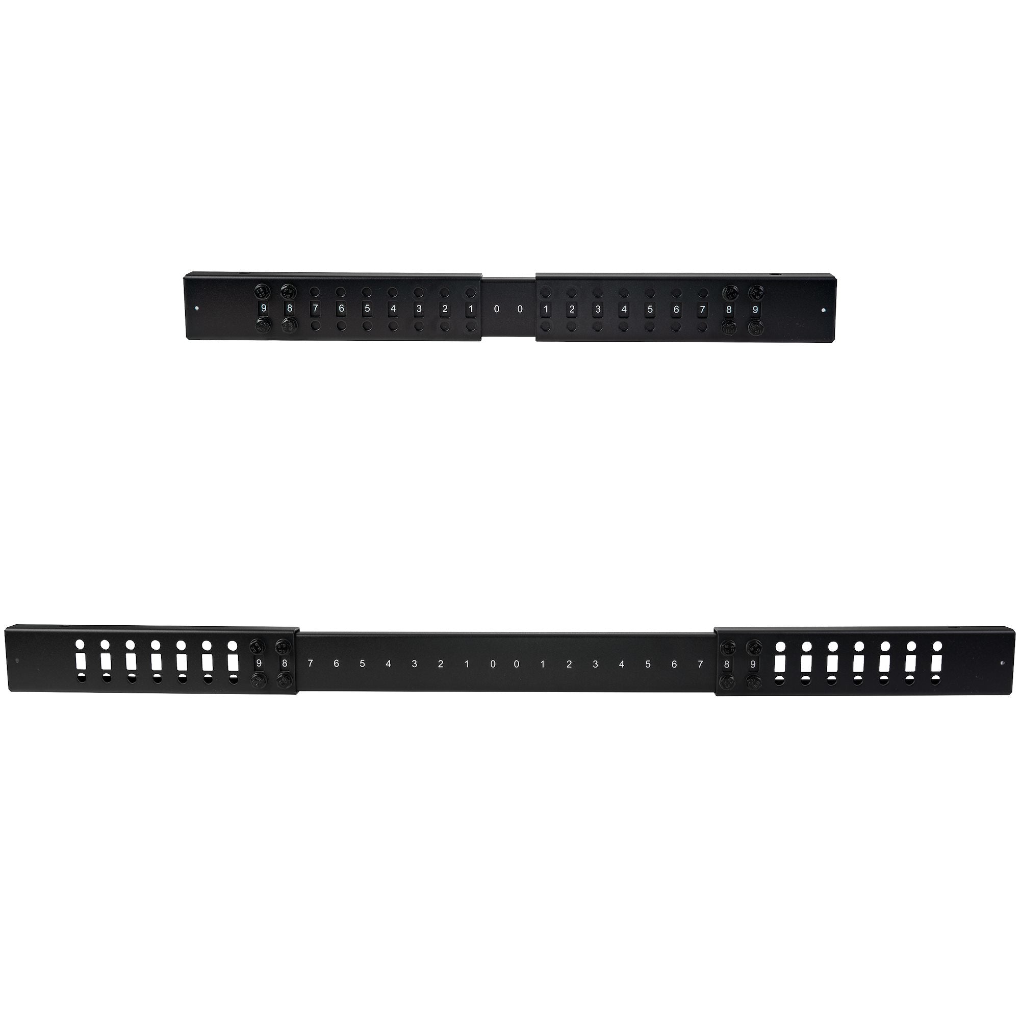 StarTech.com Rack Serveur Mobile 15U 4 Poteaux, Rack Réseau 19" 4 Poteaux avec Roulettes, Rack Roulant avec Profondeur Ajustable pour PC/AV/Données/Informatique - Roulettes, Pieds de nivellement ou Fixation au Sol