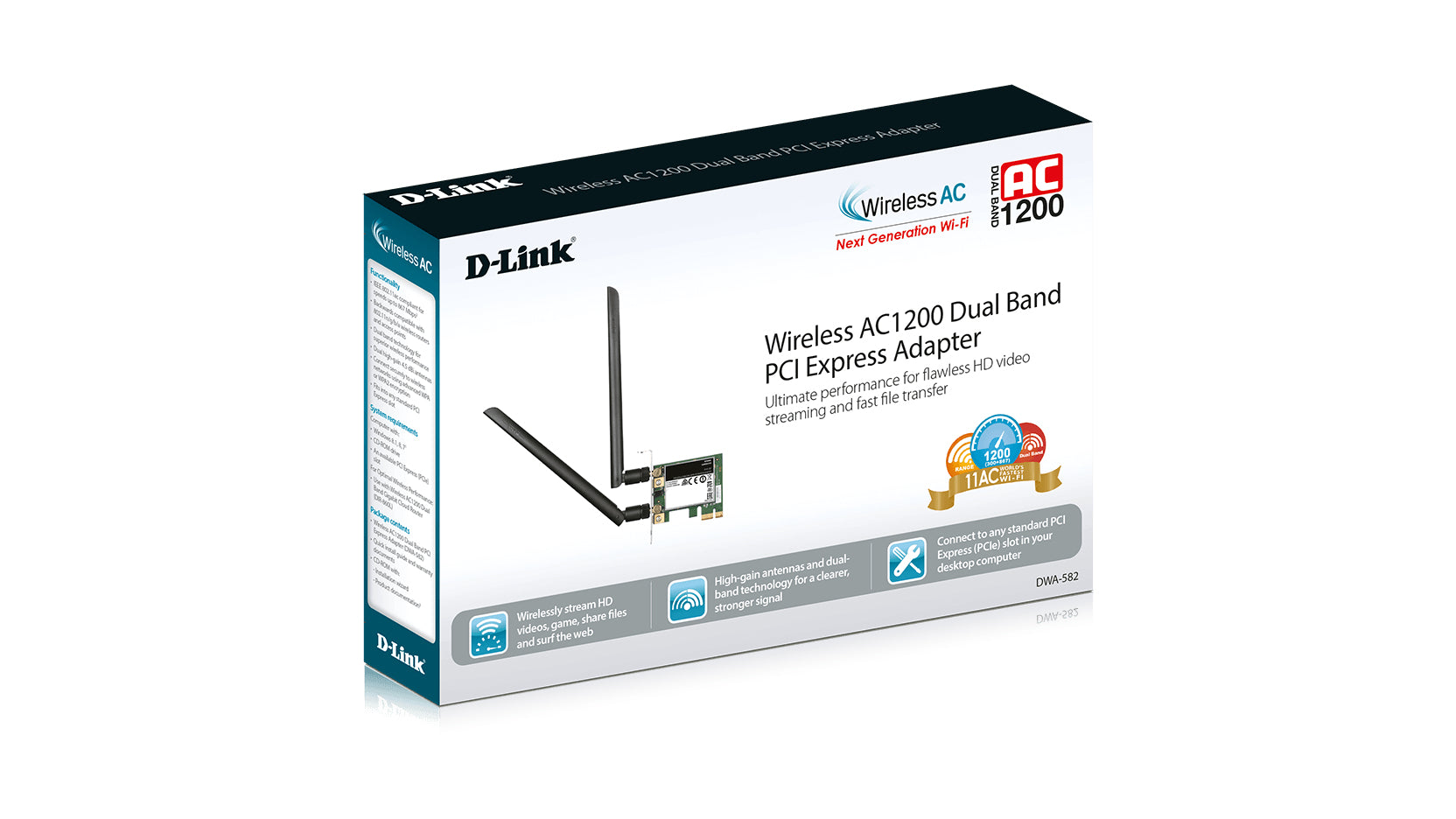 D-Link DWA-582 carte réseau Interne WLAN 867 Mbit/s