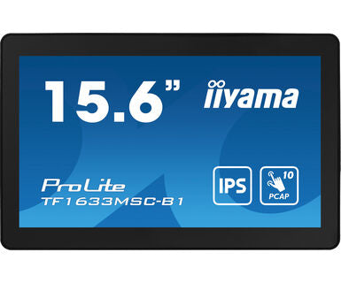 iiyama ProLite TF1633MSC-B1 écran plat de PC 39,6 cm (15.6") 1920 x 1080 pixels Full HD Écran tactile Noir