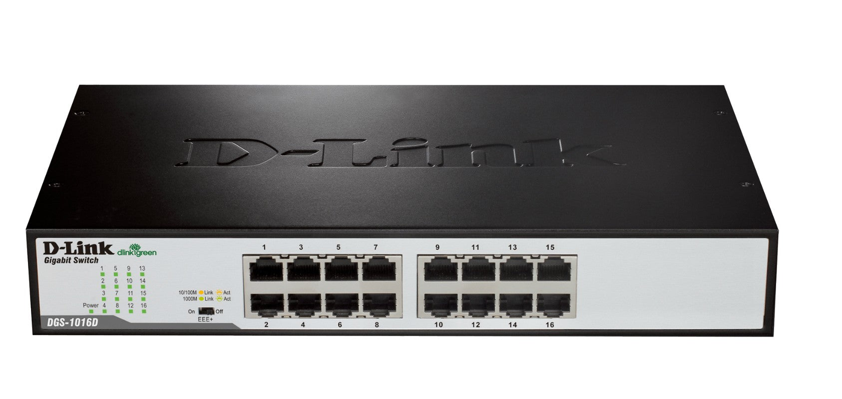 D-Link DGS-1016D/E commutateur réseau Non-géré Noir, Métallique